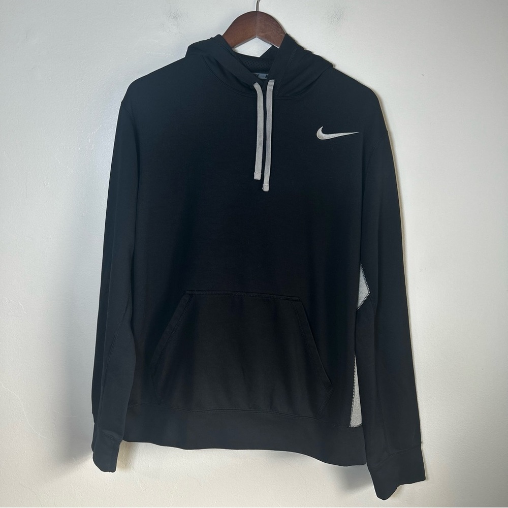 Nike Therma-FIT Men's Black Pullover Hoodie‎ Athletic Gym Training Size L